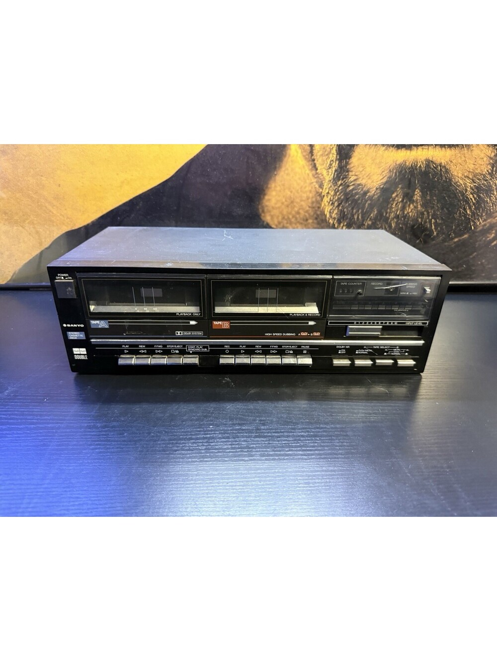 Vintage Sanyo RD W685 Dual Stereo Cassette Deck High Speed Dubbing TESTED